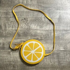 Yellow Lemon Slice Crossbody Bag